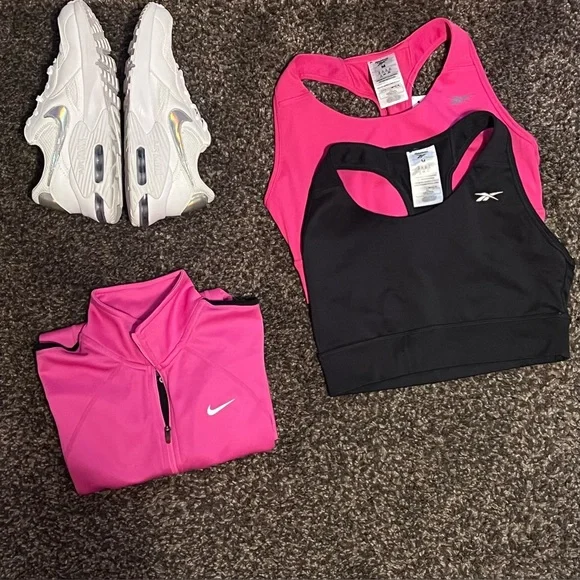 Dri-Fit Running Pullover Quarter Zip Pink & Black - Picture 5 of 8